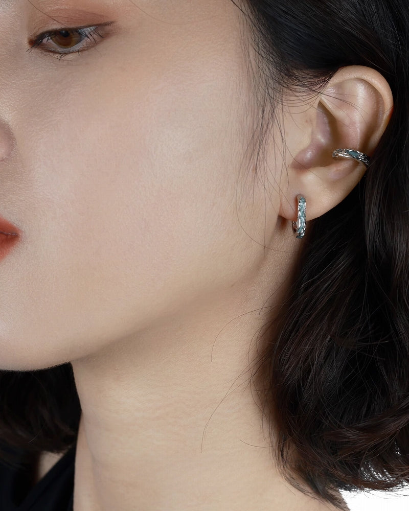 [OOMEOO]Blue Waves Ocean Earrings pg232