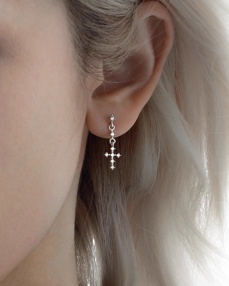 Cross Asymmetrical Earrings