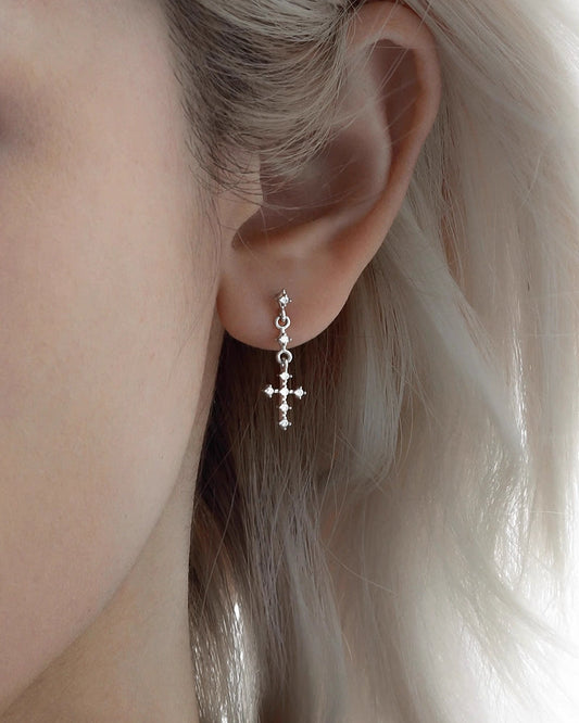 Cross Asymmetrical Earrings