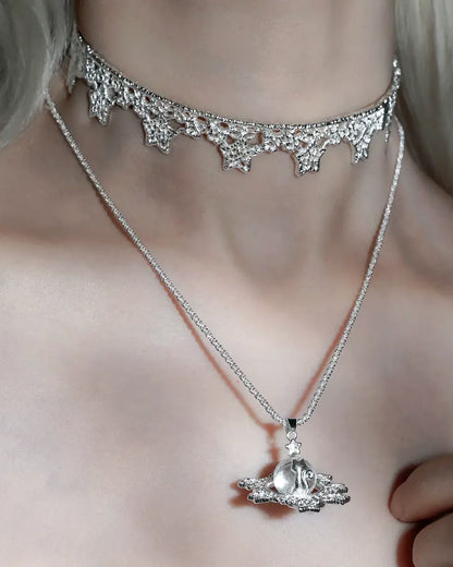 Cat Lace Choker Necklace