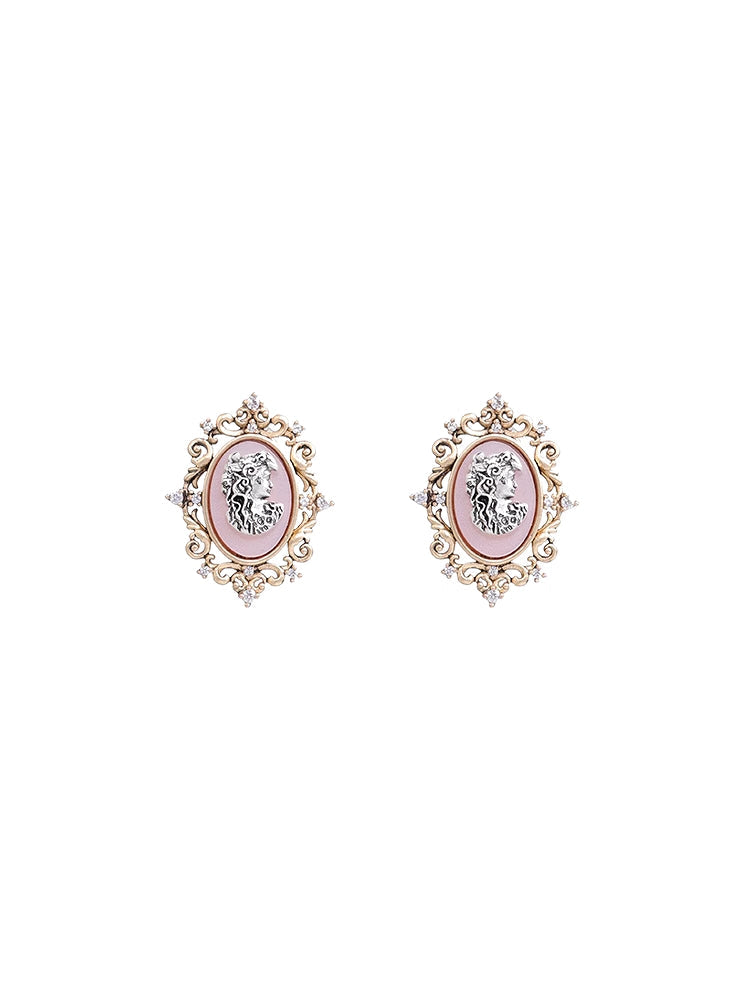 【SUMIYAKI】Picture Frame Retro Earrings pg1359