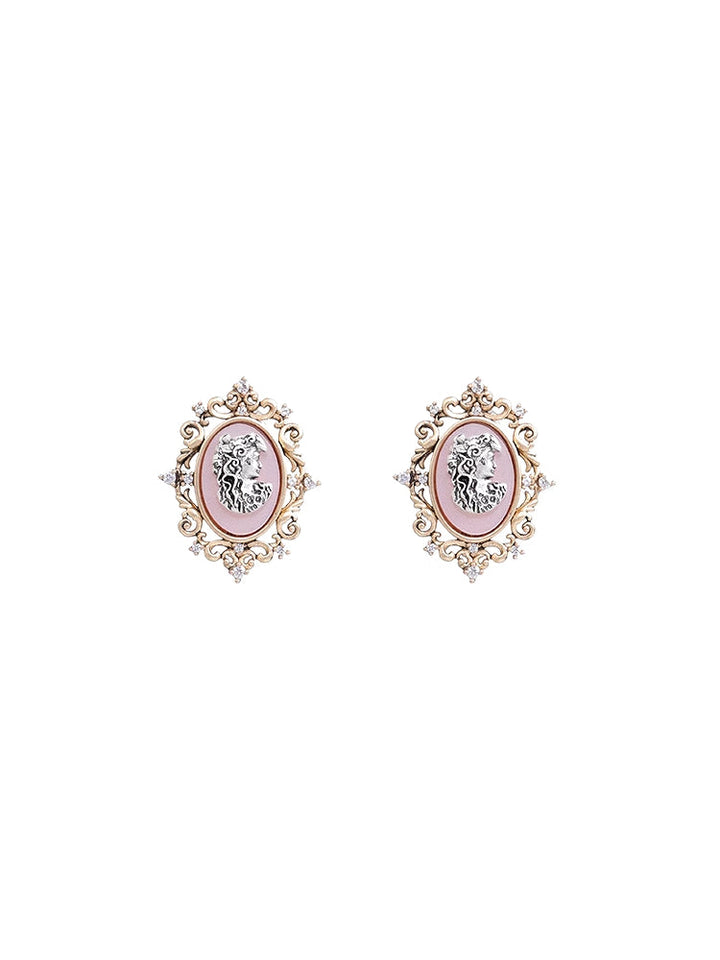 【SUMIYAKI】Picture Frame Retro Earrings pg1359