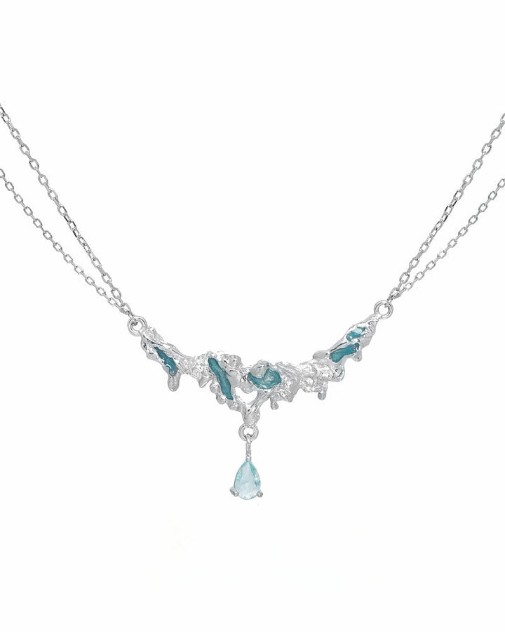 【1ST XULIE】Ice Century Double Layer Sea Necklace pg997