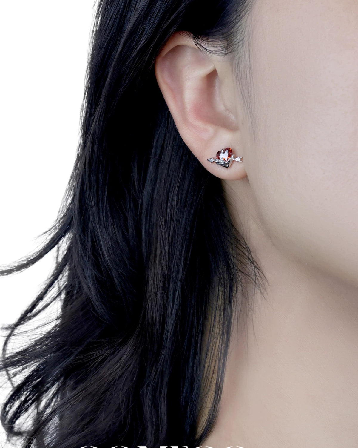 Love Heart Silver Earrings