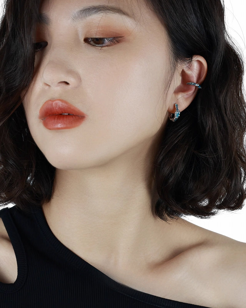 【OOMEOO】Little Blue Cuff & Earrings pg1098