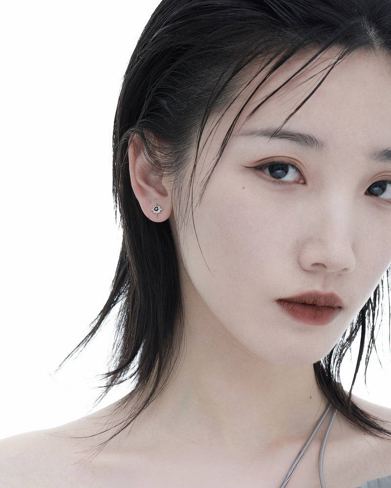 [1ST XULIE] Holes Star Earrings pg983