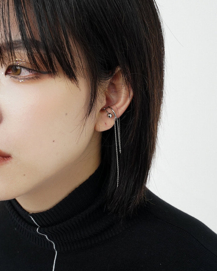 【SUMIYAKI】Long Ear Hanging Tassel Cuff pg1101