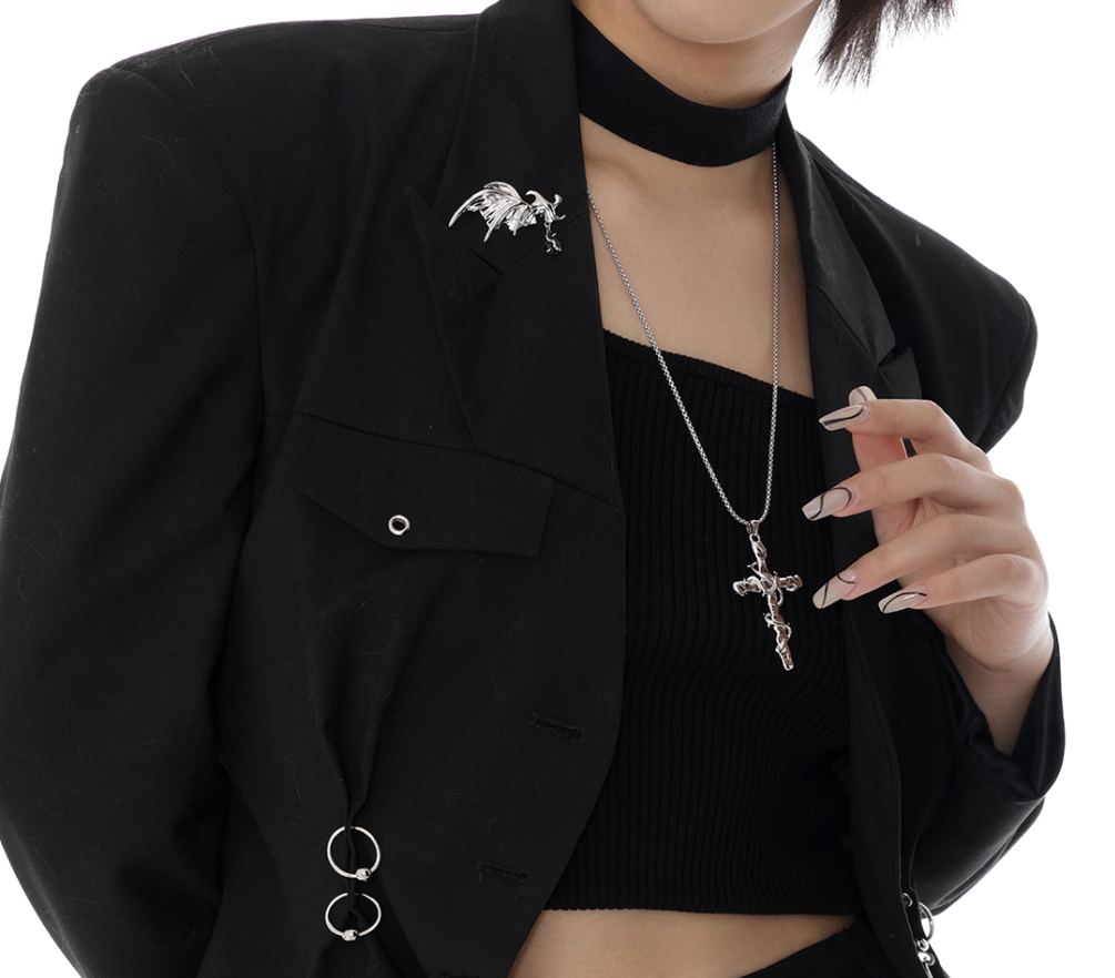 thorn cross necklace