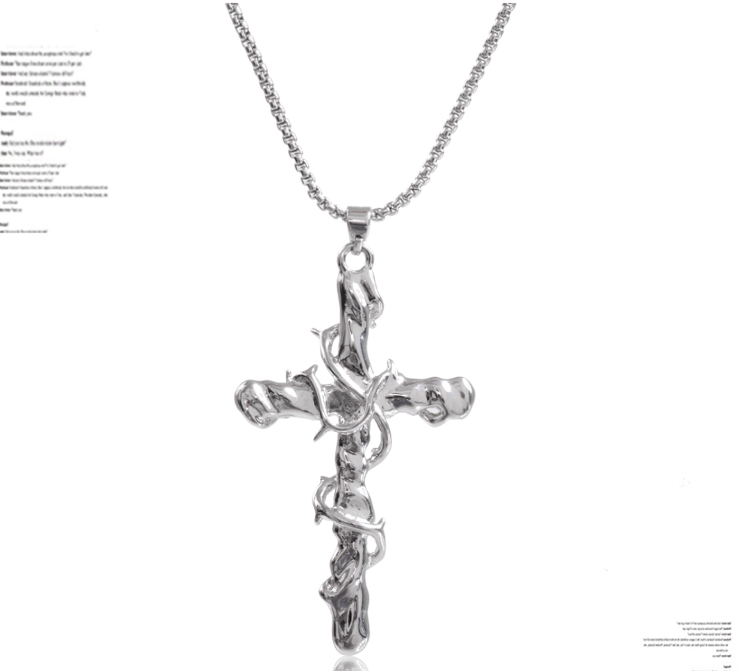 thorn cross necklace