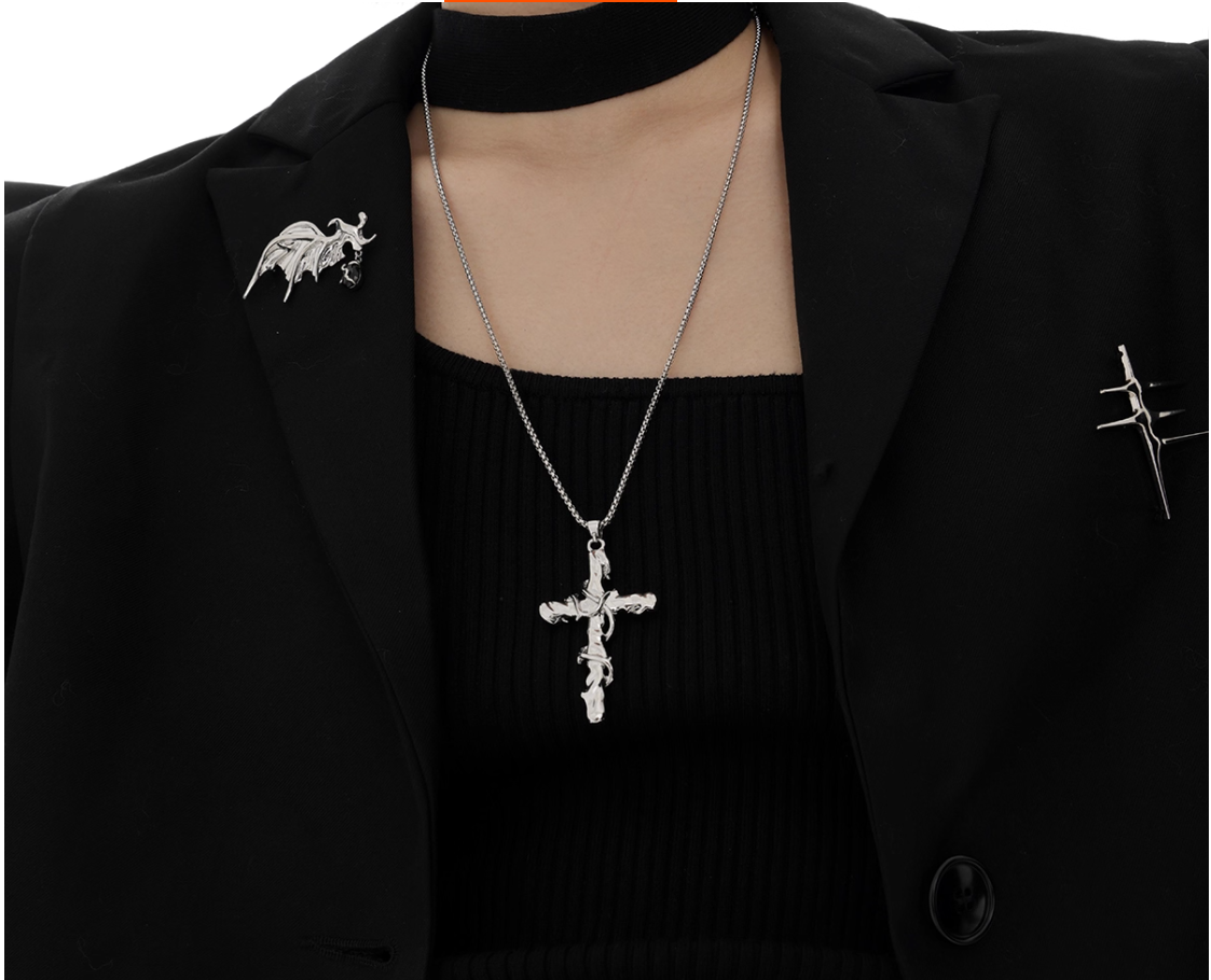 thorn cross necklace