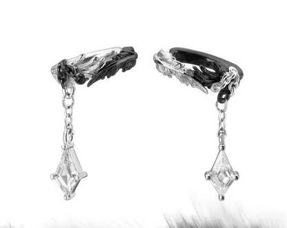 Feather Drop Ear Clips