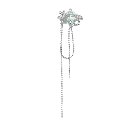 Silver Jasmine Flower Ear Clips
