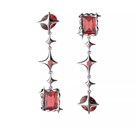 Forbidden Mangosteen Clip Earrings