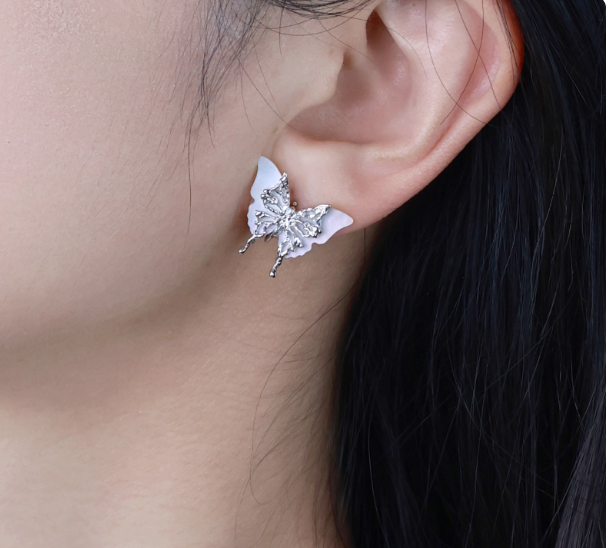 Natural Shell Butterfly Earrings