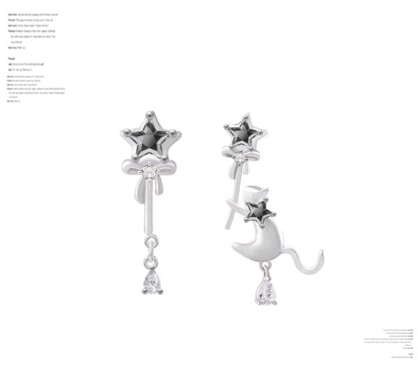 Starry Cat Earrings