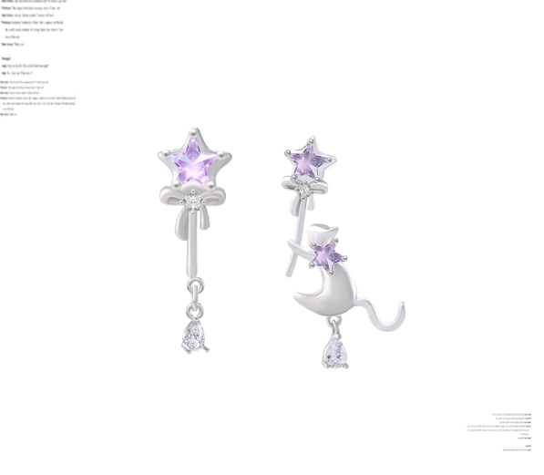 Starry Cat Earrings