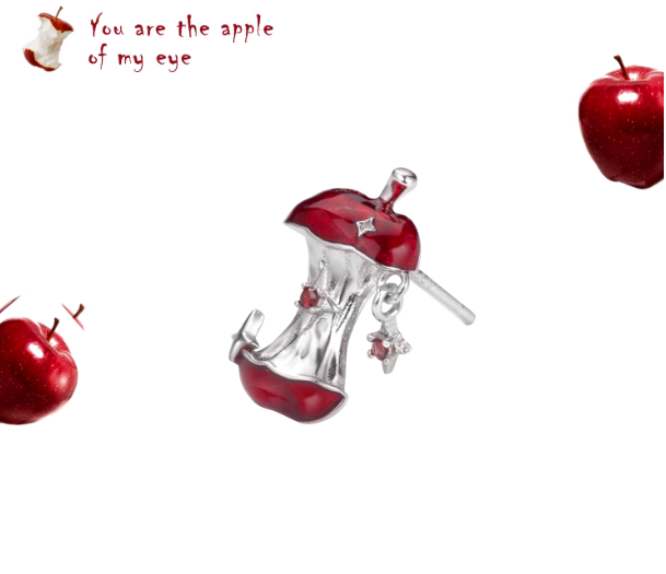 Chic Apple Core Earrings
