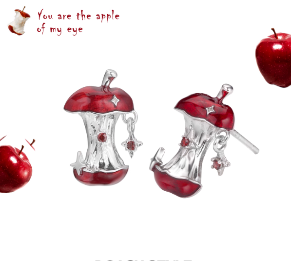 Chic Apple Core Earrings