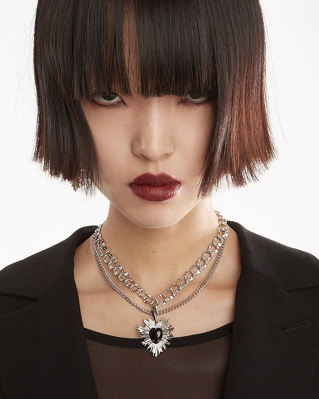 【Hard Candy】Lightning Sacred Heart Layer  Necklace pg1080