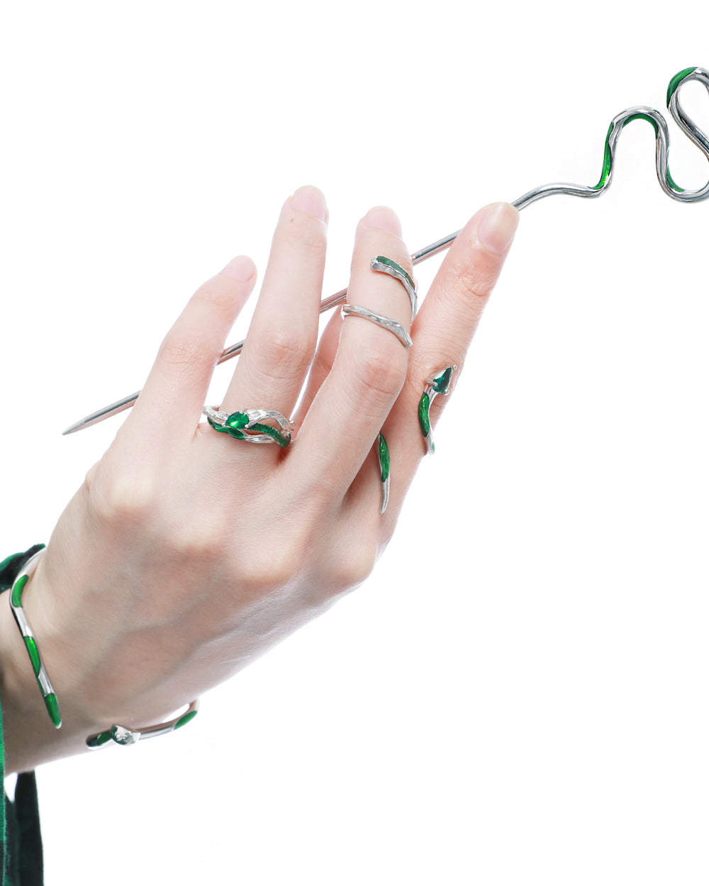 【1ST XULIE】Green Snake Ring03 pg955