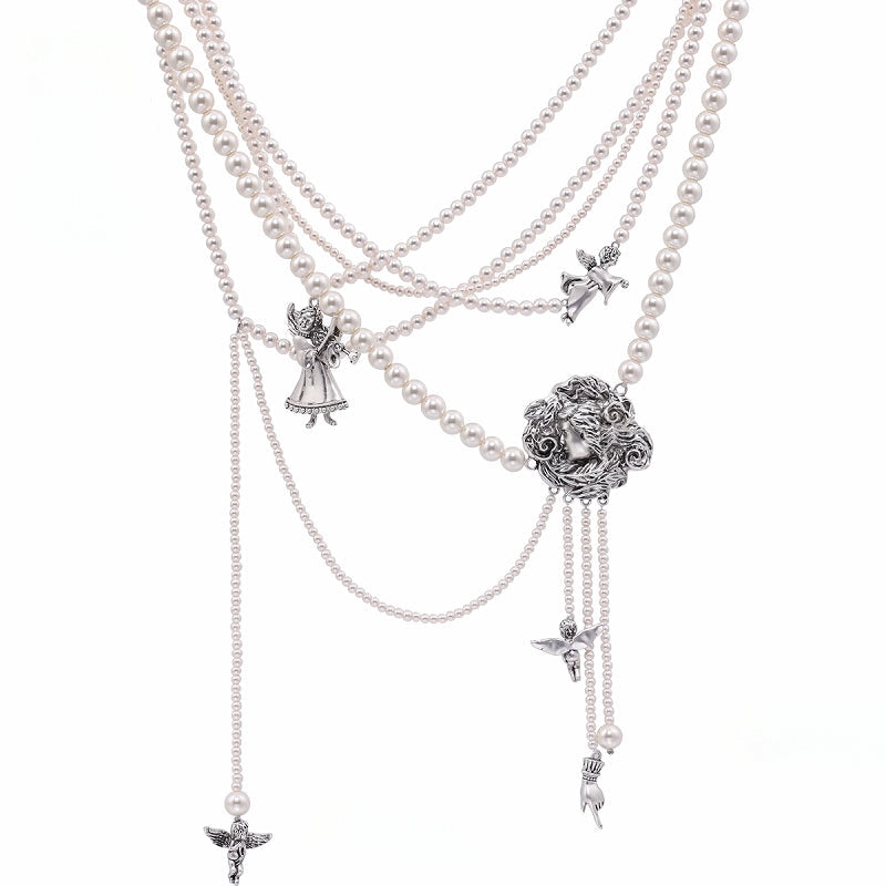 【SUMIYAKI】Maillard Layer Angel Necklace pg1163