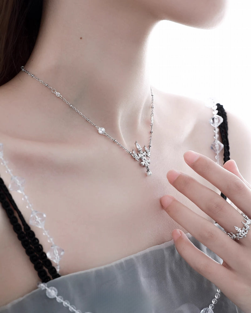 [1ST XULIE]Crystal Chandelier Necklace pg490