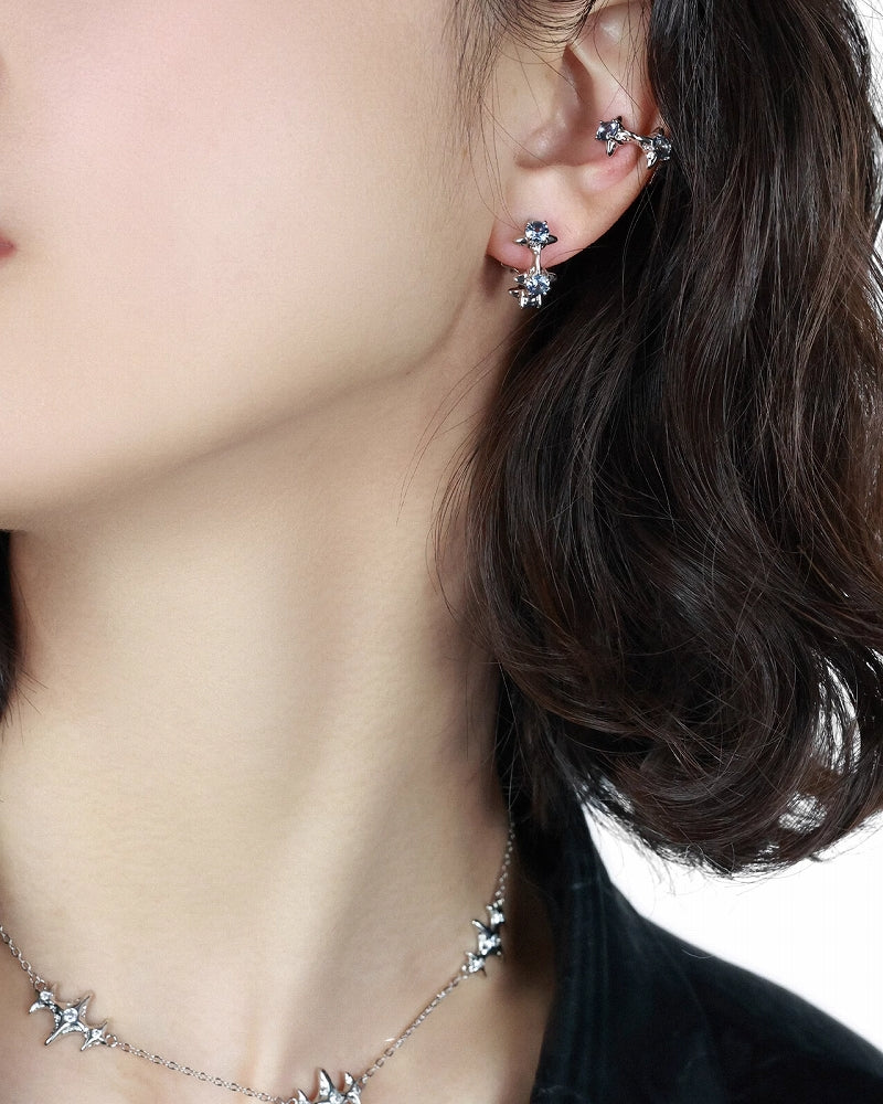 【OOMEOO】Star Fall Blue Zirconia Cuff pg1719