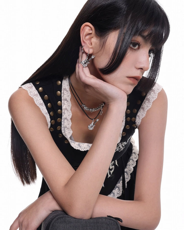 【SUMIYAKI】Punk Guitar Earrings pg1405