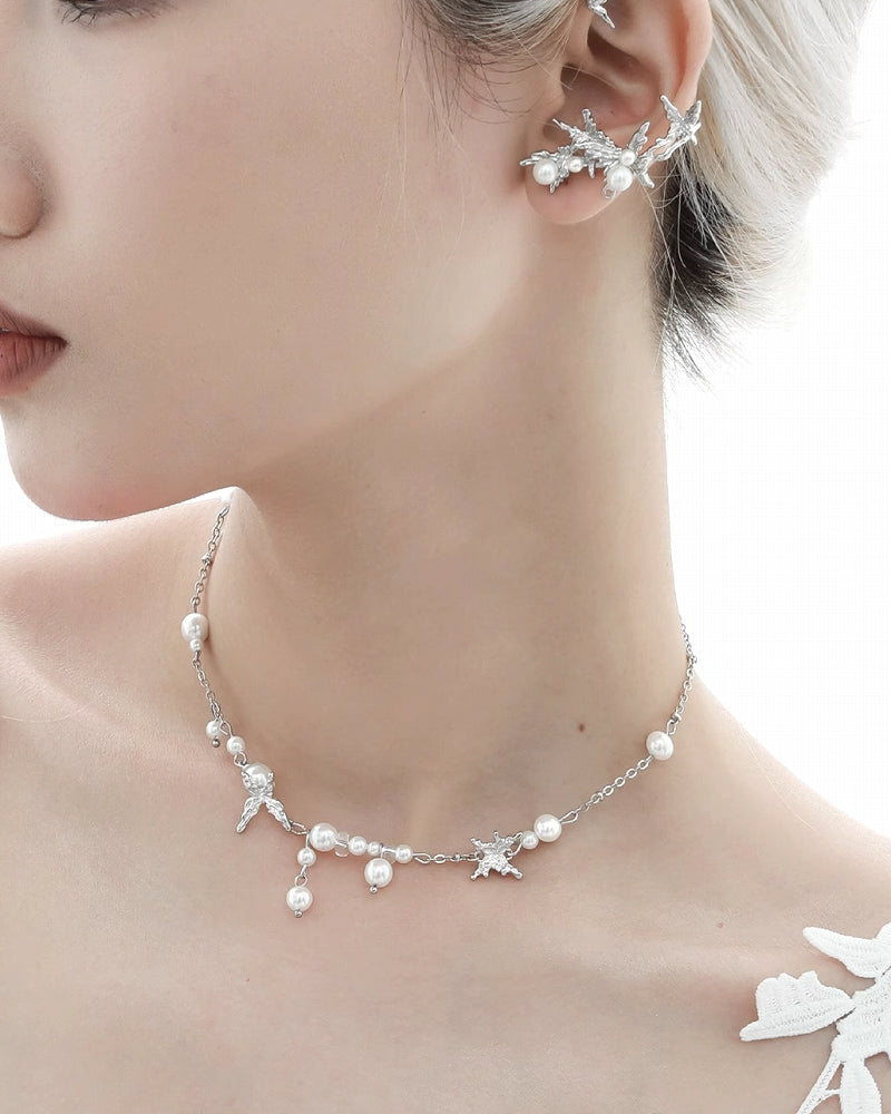 【1ST XULIE】Butterfly Bubble Pearl Necklace pg248