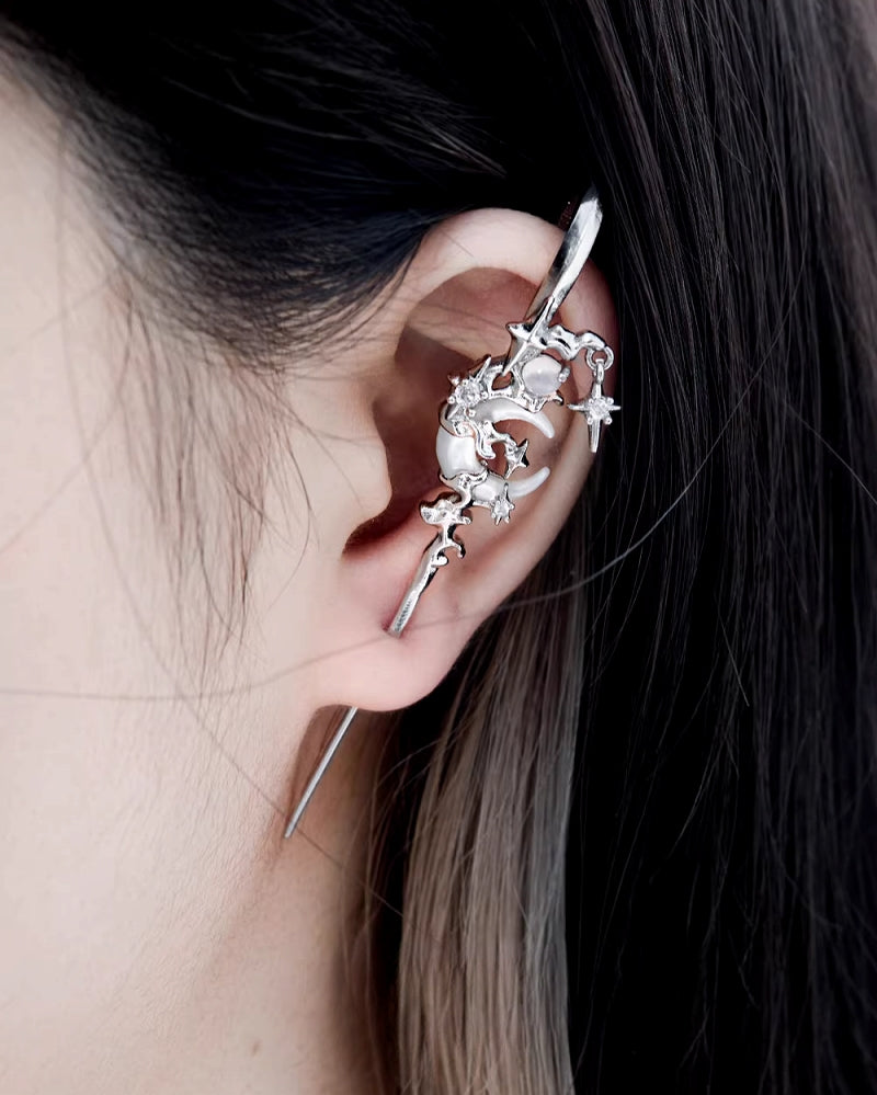 【1ST XULIE】Moon Star Cuff & Earrings pg1237