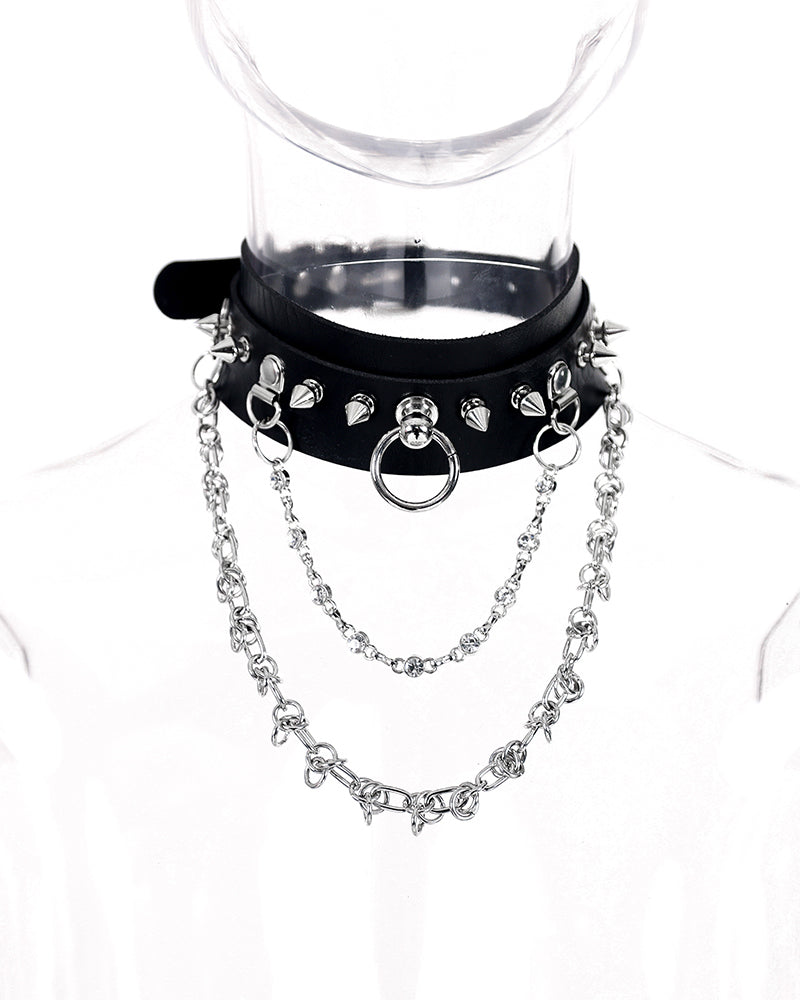 [PINKSPINK] Diamond Rock Chain Choker pg594