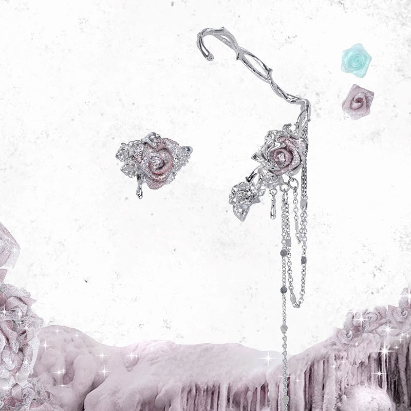 [1ST XULIE] Rose Thorn Cuff and Earrings pg1522