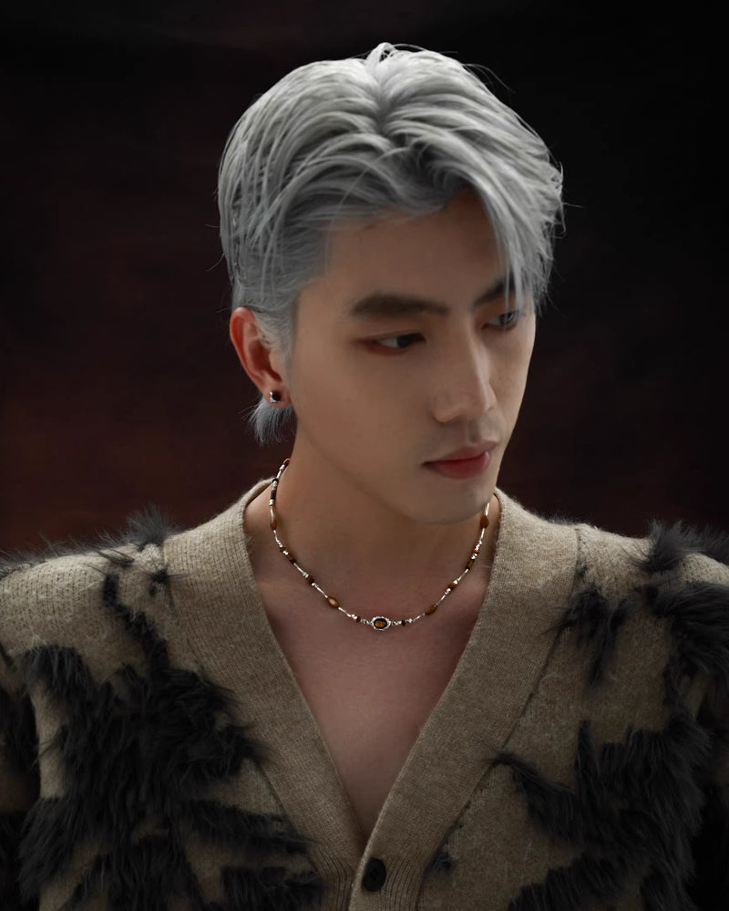 【1ST XULIE】Sunset Dunes Tiger Eye Stone Necklace pg1800