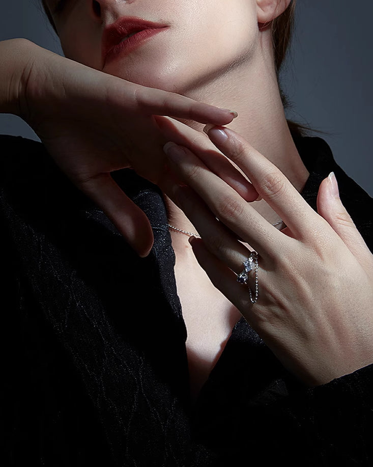 [FAITMAIN] Moon Eclipse Double Layer Purple Ring pg1235