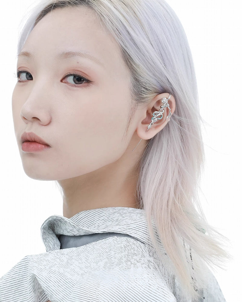 【1ST XULIE】Frozen Snake Lady Rose Earrings pg850