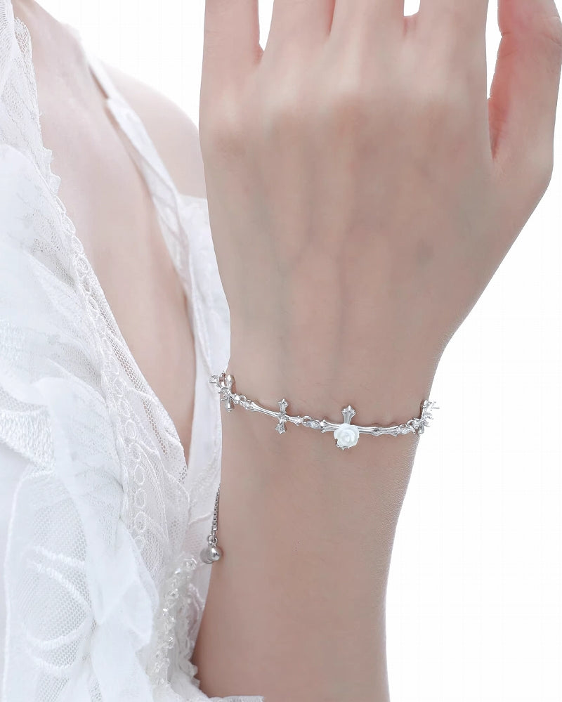 【1ST XULIE】Rose Believer Cross Bracelet pg1506