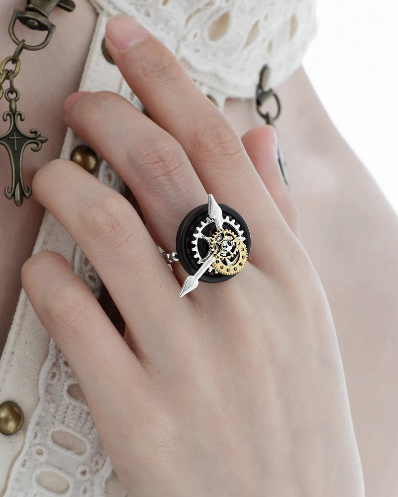 【1ST XULIE】Mechanical Butterfly Gear Ring pg1168