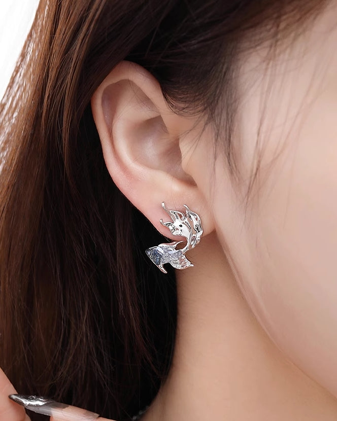 Blue Goldfish Earrings