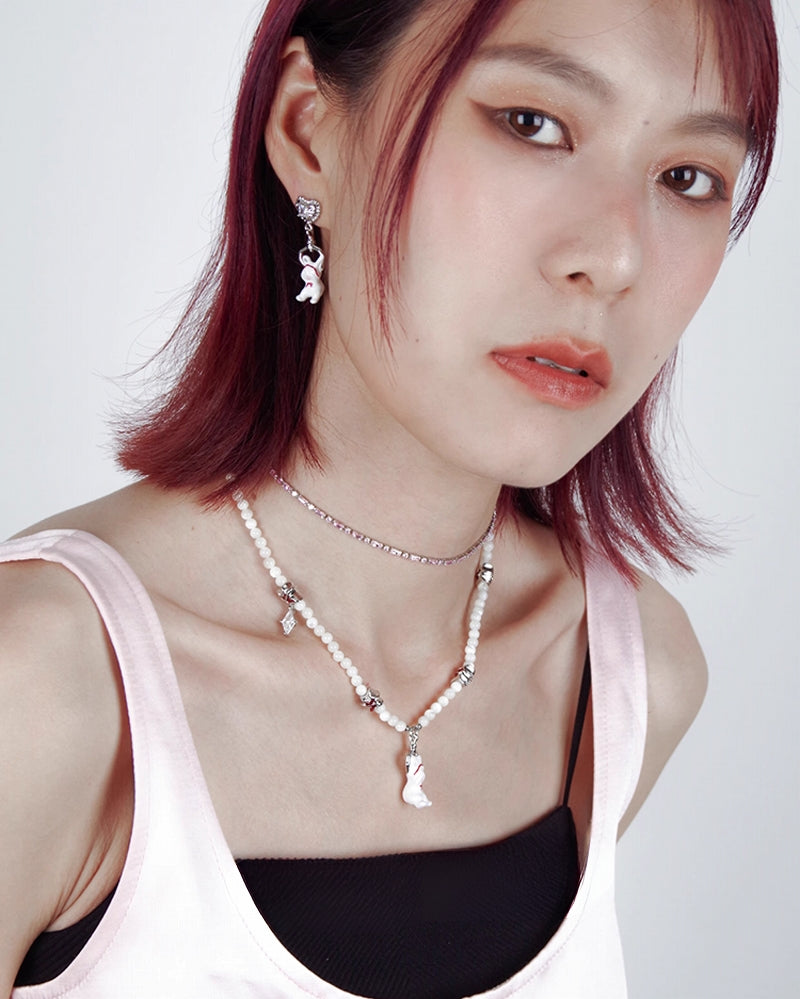 【Esak∞chi】Rabbit With Red Turban Necklace pg1434