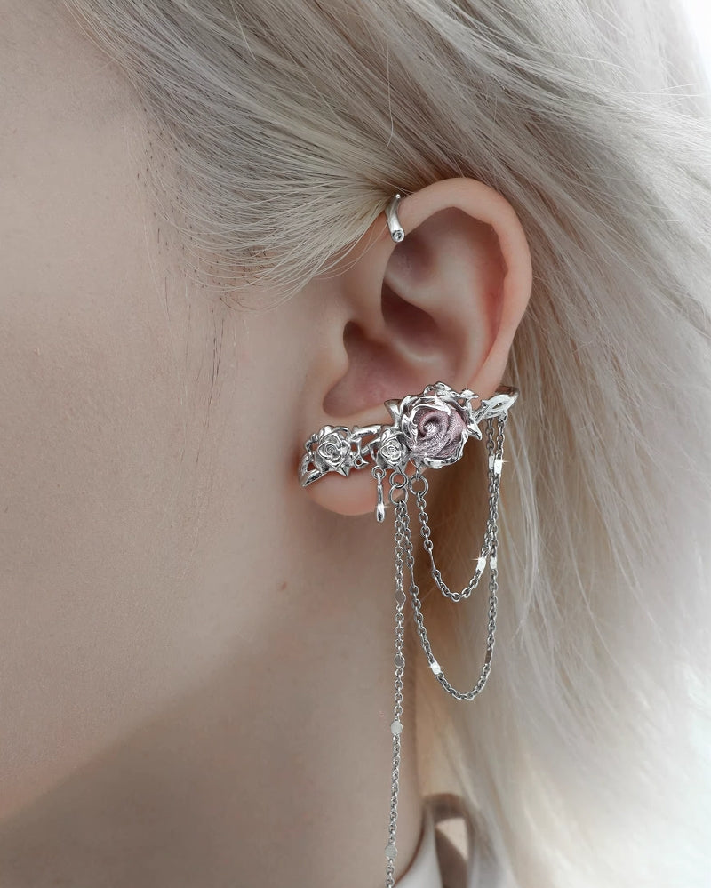 [1ST XULIE] Rose Thorn Cuff and Earrings pg1522