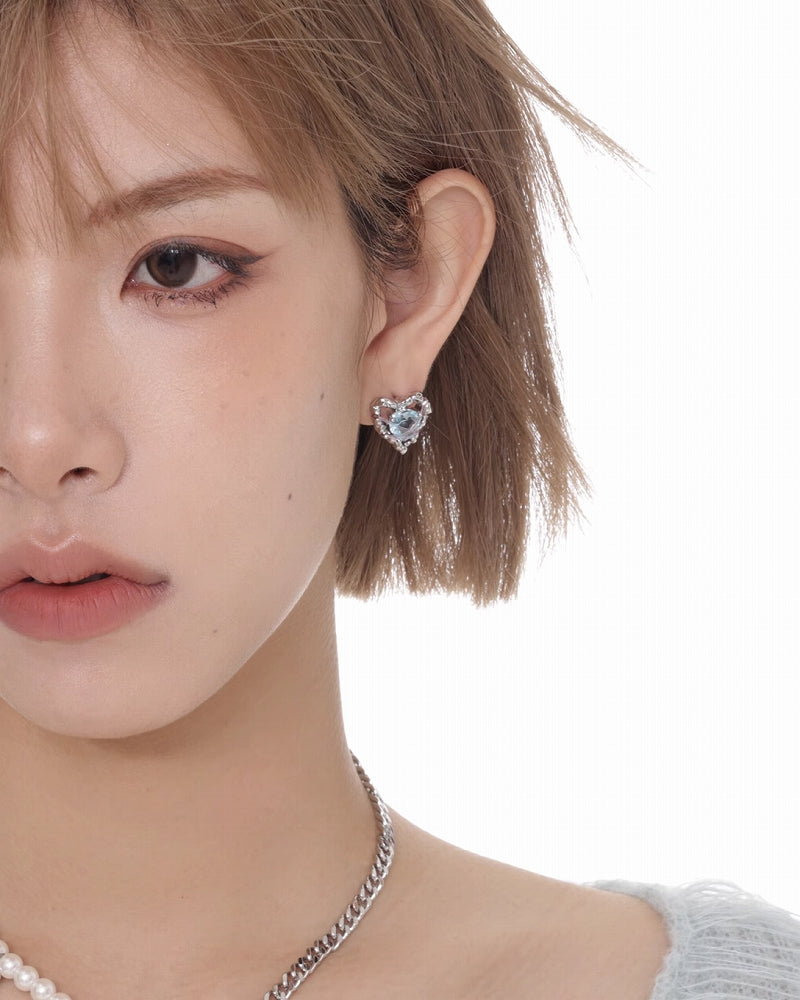 [SUMIYAKI]Binding Heart Color Rope Earrings pg143