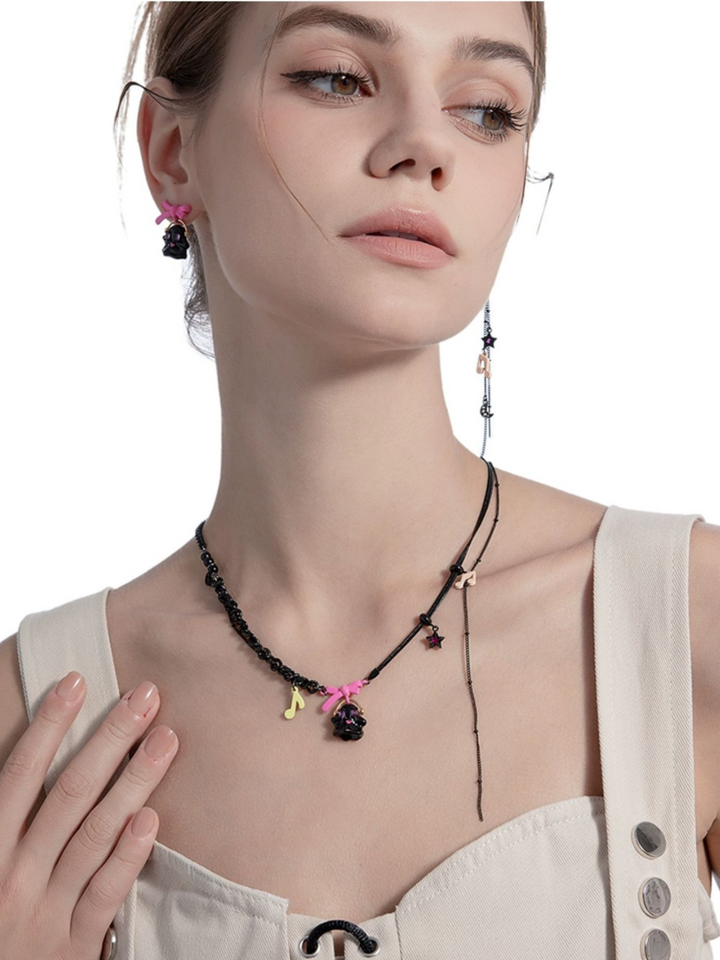 【MASW】Carnival Ghost Bow Necklace pg383