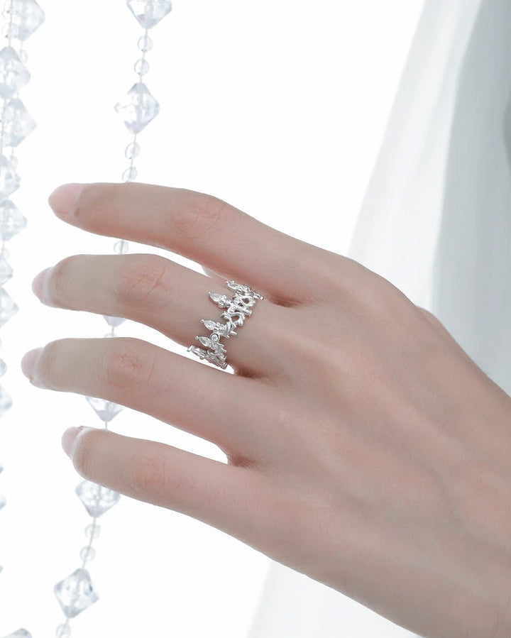 [1ST XULIE]Crystal Chandelier Crown Ring pg488