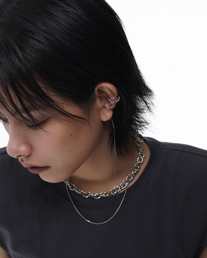 【SUMIYAKI】Spiral Ear Wire & Cuff pg1676