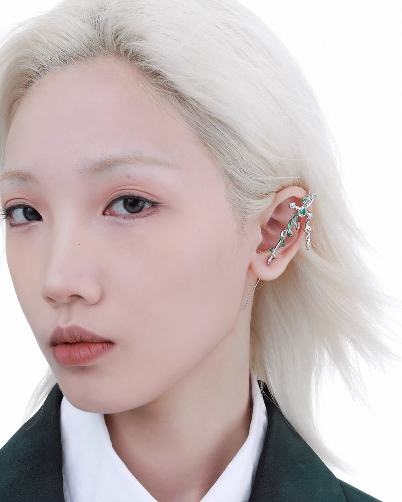 [1ST XULIE] Slytherin Snake Sword Cuff and Earrings pg1627