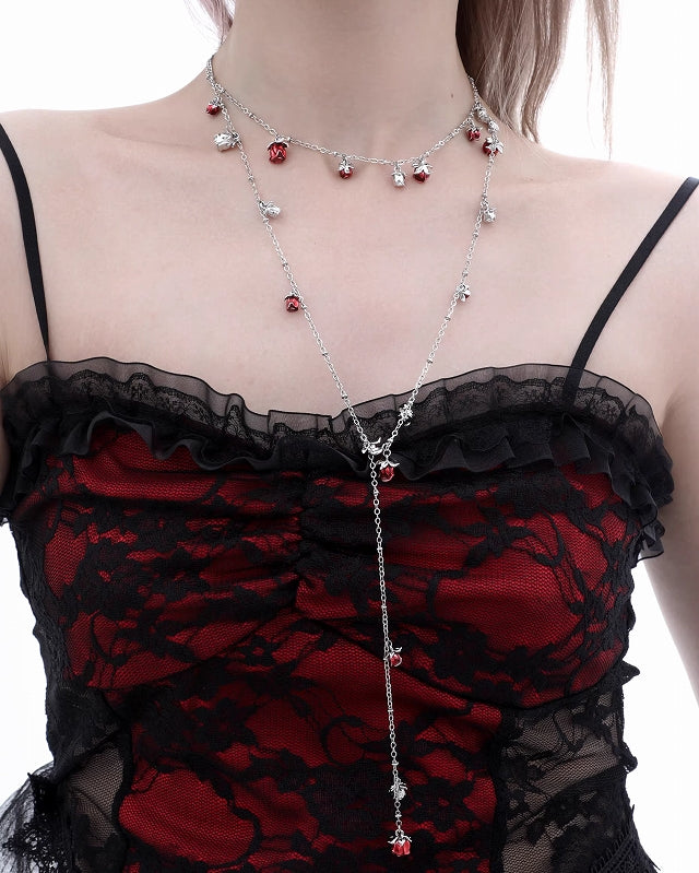 [1ST XULIE] Forbidden Rose Red Necklace pg828