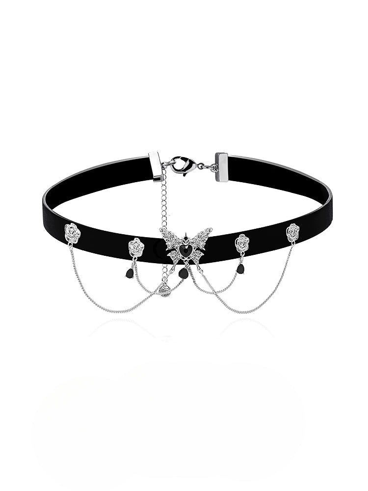 Black Love Butterfly Choker