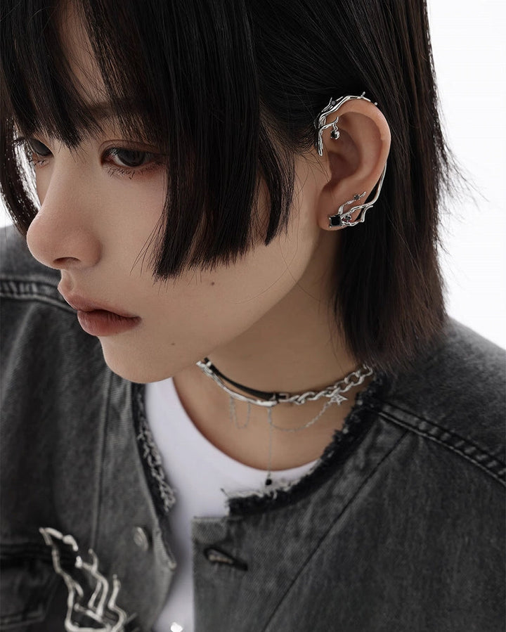 【SUMIYAKI】Taboo Spider Silk Earrings pg1827