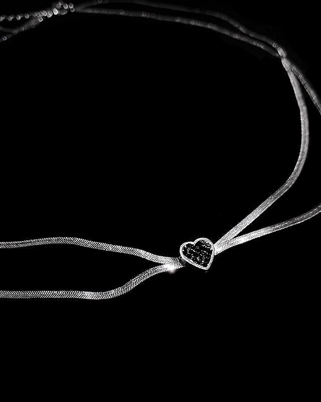 [Insomnia Artist] Black Love Double Layer Necklace pg195