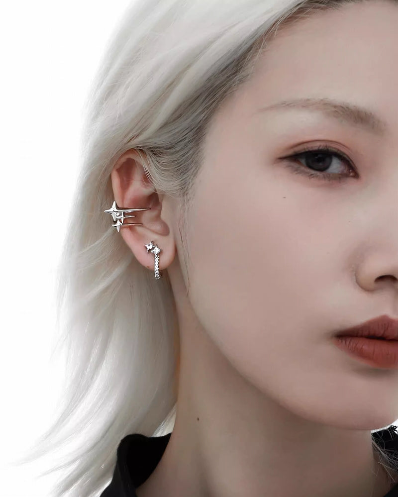 Four-Pointed Star Earrings